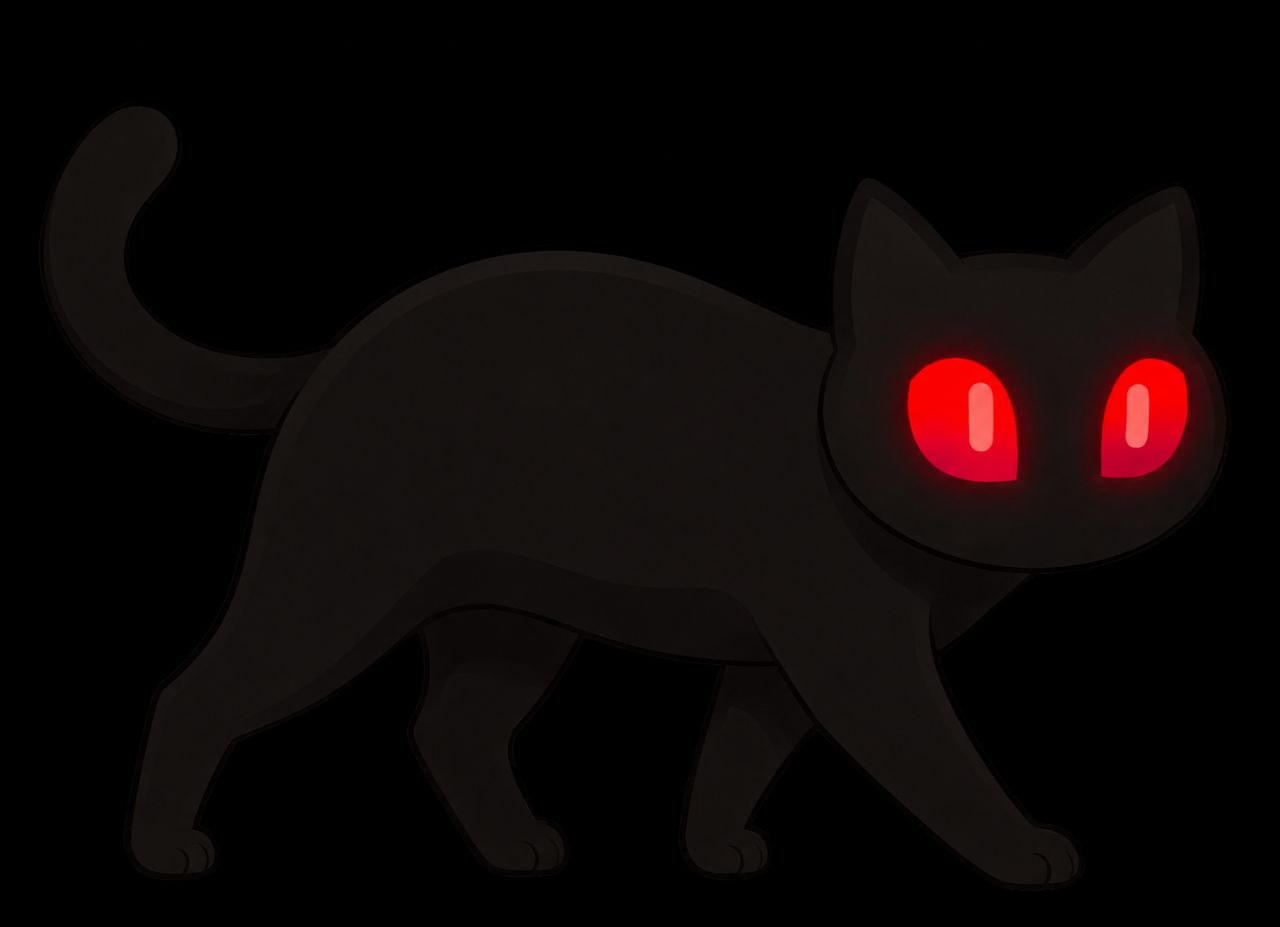 Black Scared Cat artwork